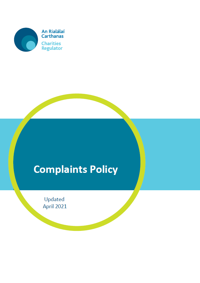 Complaints policy front cover