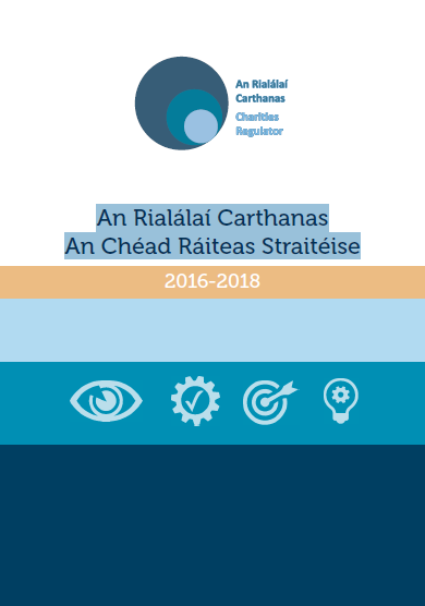 First statement of strategy cover as Gaeilge